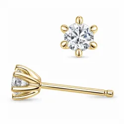2 x 0,30 ct lab grown timantti solitaire-nappikorvakorut 9 karaatin kultaa kanssa lab grown timantti 