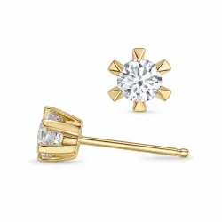 2 x 0,20 ct lab grown timantti solitaire-nappikorvakorut 9 karaatin kultaa kanssa lab grown timantti 