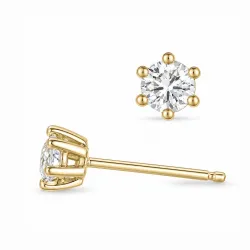2 x 0,20 ct lab grown timantti solitaire-nappikorvakorut 9 karaatin kultaa kanssa lab grown timantti 
