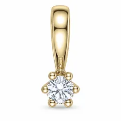 0,05 ct lab grown timantti solitaire-riipus 9 karaatti kultaa 0,05 ct