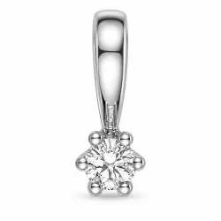 0,05 ct lab grown timantti solitaire-riipus 9 karaatti valkokultaa 0,05 ct