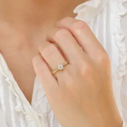 0,50 ct lab grown timantti sormus 14 karaatin kultaa 0,50 ct