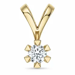0,40 ct lab grown timantti solitaire-riipus 14 karaatti kultaa 0,40 ct
