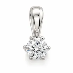0,30 ct lab grown timantti solitaire-riipus 14 karaatti valkokultaa 0,30 ct