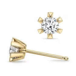 2 x 0,30 ct lab grown timantti solitaire-nappikorvakorut 14 karaatin kultaa kanssa lab grown timantti 