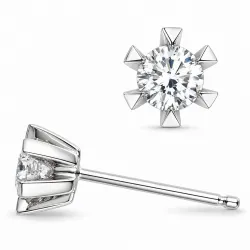 2 x 0,30 ct lab grown timantti solitaire-nappikorvakorut 14 karaatin valkokultaa kanssa lab grown timantti 