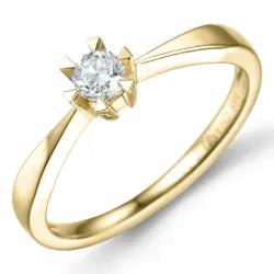 0,20 ct lab grown timantti solitaire-sormus 14 karaatin kultaa 0,20 ct