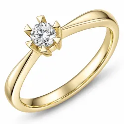 0,20 ct lab grown timantti solitaire-sormus 14 karaatin kultaa 0,20 ct