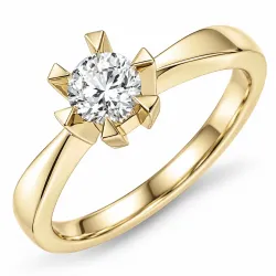 1,00 ct lab grown timantti solitaire-sormus 14 karaatin kultaa 1,0 ct