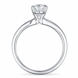 ovaali lab grown timantti solitaire-sormus 14 karaatin valkokultaa 1,0 ct