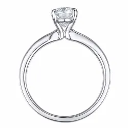 ovaali lab grown timantti solitaire-sormus 14 karaatin valkokultaa 2,0 ct