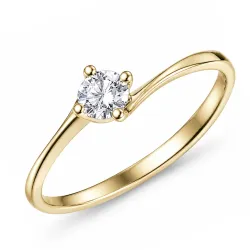 lab grown timantti solitaire-sormus 14 karaatin kultaa 0,25 ct