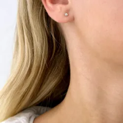 2 x 0,10 ct lab grown timantti solitaire-nappikorvakorut 14 karaatin kultaa kanssa lab grown timantti 