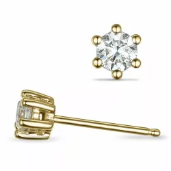 2 x 0,30 ct lab grown timantti solitaire-nappikorvakorut 14 karaatin kultaa kanssa lab grown timantti 