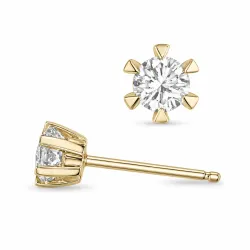 2 x 0,20 ct lab grown timantti solitaire-nappikorvakorut 14 karaatin kultaa kanssa lab grown timantti 