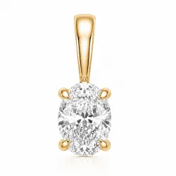 0,50 ct lab grown timantti solitaire-riipus 14 karaatti kultaa 0,50 ct