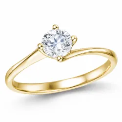lab grown timantti solitaire-sormus 14 karaatin kultaa 0,50 ct