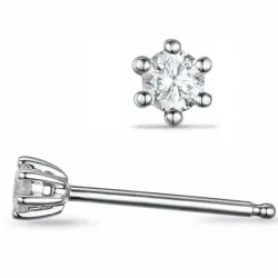 2 x 0,30 ct lab grown timantti solitaire-nappikorvakorut 14 karaatin valkokultaa kanssa lab grown timantti 