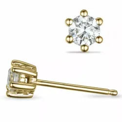 2 x 0,40 ct lab grown timantti solitaire-nappikorvakorut 14 karaatin kultaa kanssa lab grown timantti 