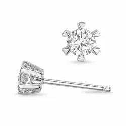 2 x 0,20 ct lab grown timantti solitaire-nappikorvakorut 14 karaatin valkokultaa kanssa lab grown timantti 