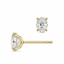 2 x 0,20 ct lab grown timantti solitaire-nappikorvakorut 14 karaatin kultaa kanssa lab grown timantti (CVD) 
