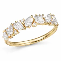 lab grown timantti sormus 14 karaatin kultaa 0,94 ct 0,05 ct