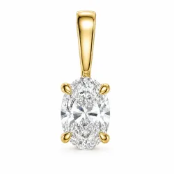 0,30 ct lab grown timantti solitaire-riipus 14 karaatti kultaa 0,30 ct