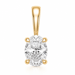 0,50 ct lab grown timantti solitaire-riipus 14 karaatti kultaa 0,50 ct
