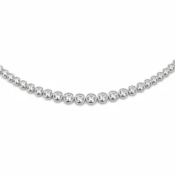 42 cm kaulaketju riipus 14 karaatin valkokultaa 5,76 ct