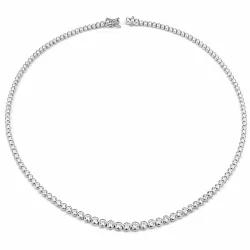 45 cm kaulaketju riipus 14 karaatin valkokultaa 6,02 ct