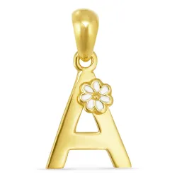 a-kirjain riipus  kullattua hopeaa