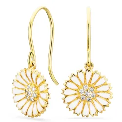 päivänkakkara korvarenkaat  kullattu hopea