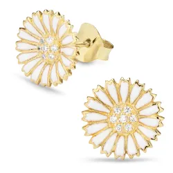 11,5 mm päivänkakkara korvarenkaat  kullattu hopea - Marie