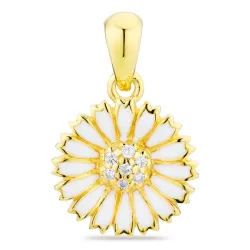 päivänkakkara zirkoni riipus  kullattua hopeaa - Marie