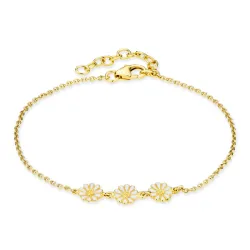 päivänkakkara rannekoru kullattua hopeaa