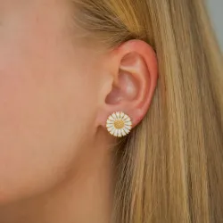 15 mm päivänkakkara nappikorvakorut  kullattua hopeaa - Marie