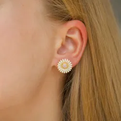 14,5 mm päivänkakkara korvarenkaat  kullattu hopea - Matilda