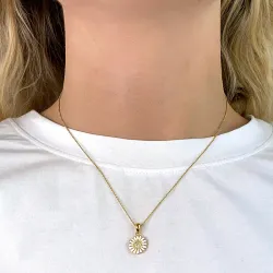 11 mm päivänkakkara riipus  kullattua hopeaa - Matilda