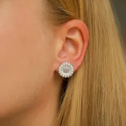 15 mm päivänkakkara korvarenkaat  rodinoitua hopeaa - Marie