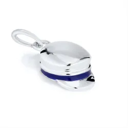 sininen ylioppilaslakki  charm  hopeaa 