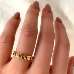 panzer sormus kullattua hopeaa