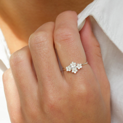 päivänkakkara sormus hopea - Majse