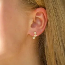 päivänkakkara nappikorvakorut  kullattu hopea - Majse