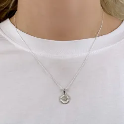 10 mm päivänkakkara kaulaketju hopeaa - Marie