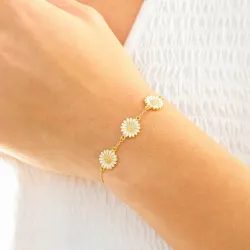 päivänkakkara rannekoru kullattua hopeaa - Matilda