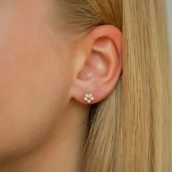 6 mm päivänkakkara nappikorvakorut  kullattu hopea - Majse