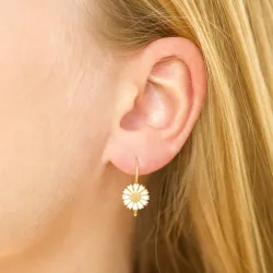 9,5 mm päivänkakkara korvakorukoukut  kullattu hopea - Mix & Match