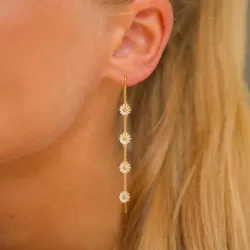 päivänkakkara ketjukorvakorut  kullattu hopea - Maggie