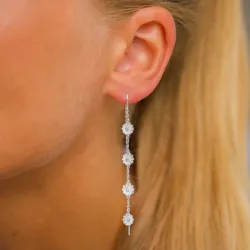 päivänkakkara ketjukorvakorut  hopea - Maggie