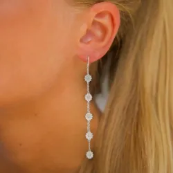 päivänkakkara ketjukorvakorut  hopea - Maggie